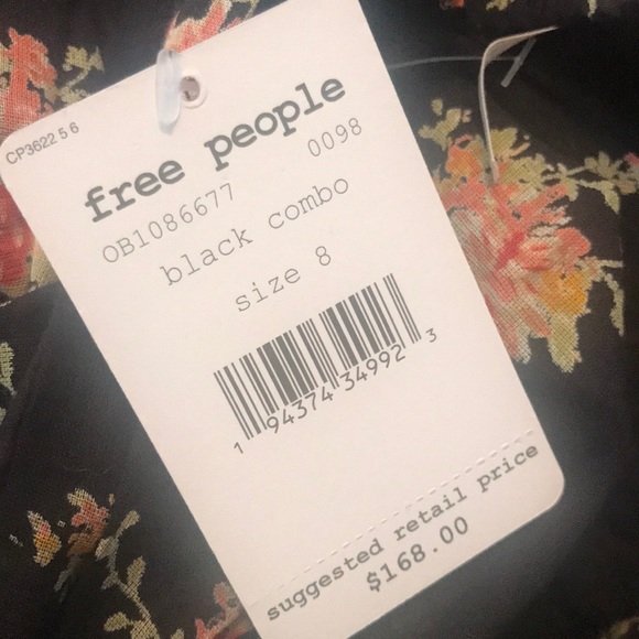 Free People | Sea Glass Floral Midi Dress New 8 - Picture 8 of 8